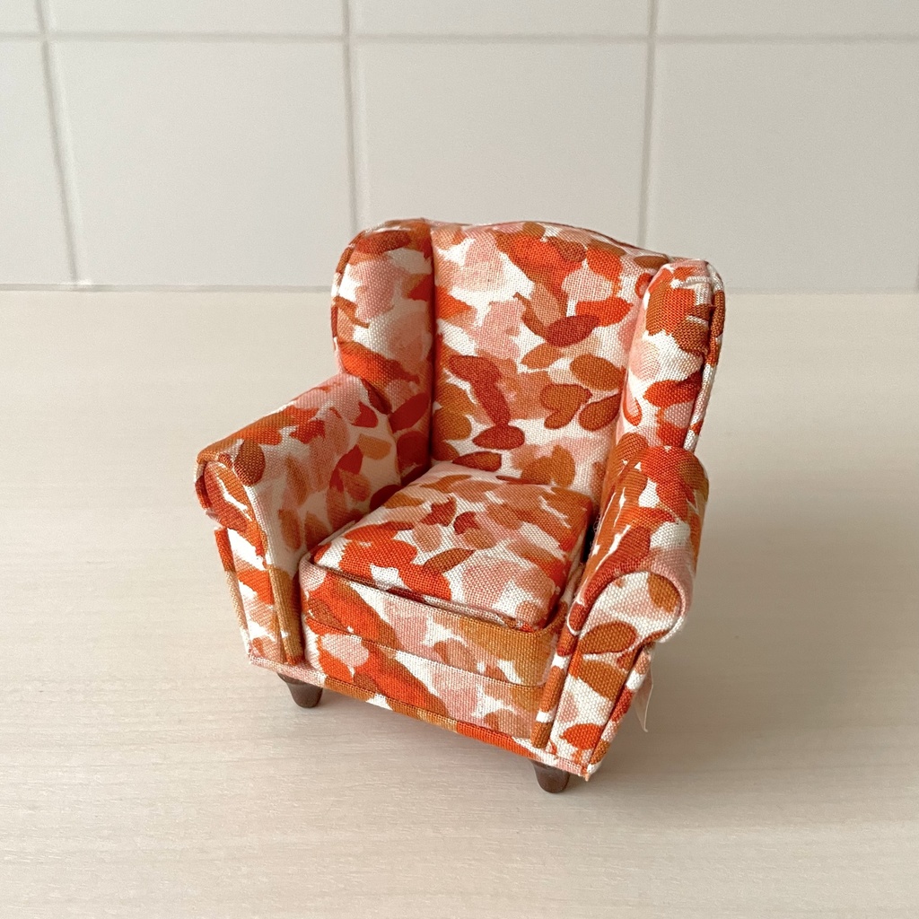 1/12 ソファ 1人掛け オレンジペイント