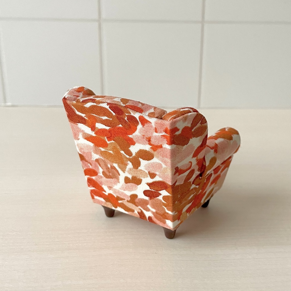 1/12 ソファ 1人掛け オレンジペイント