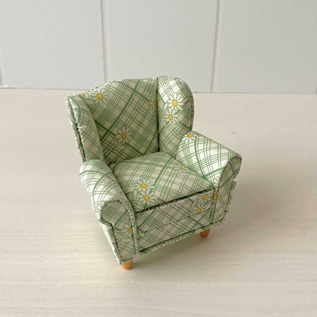1/12ソファ 1人掛け グリーンフラワー