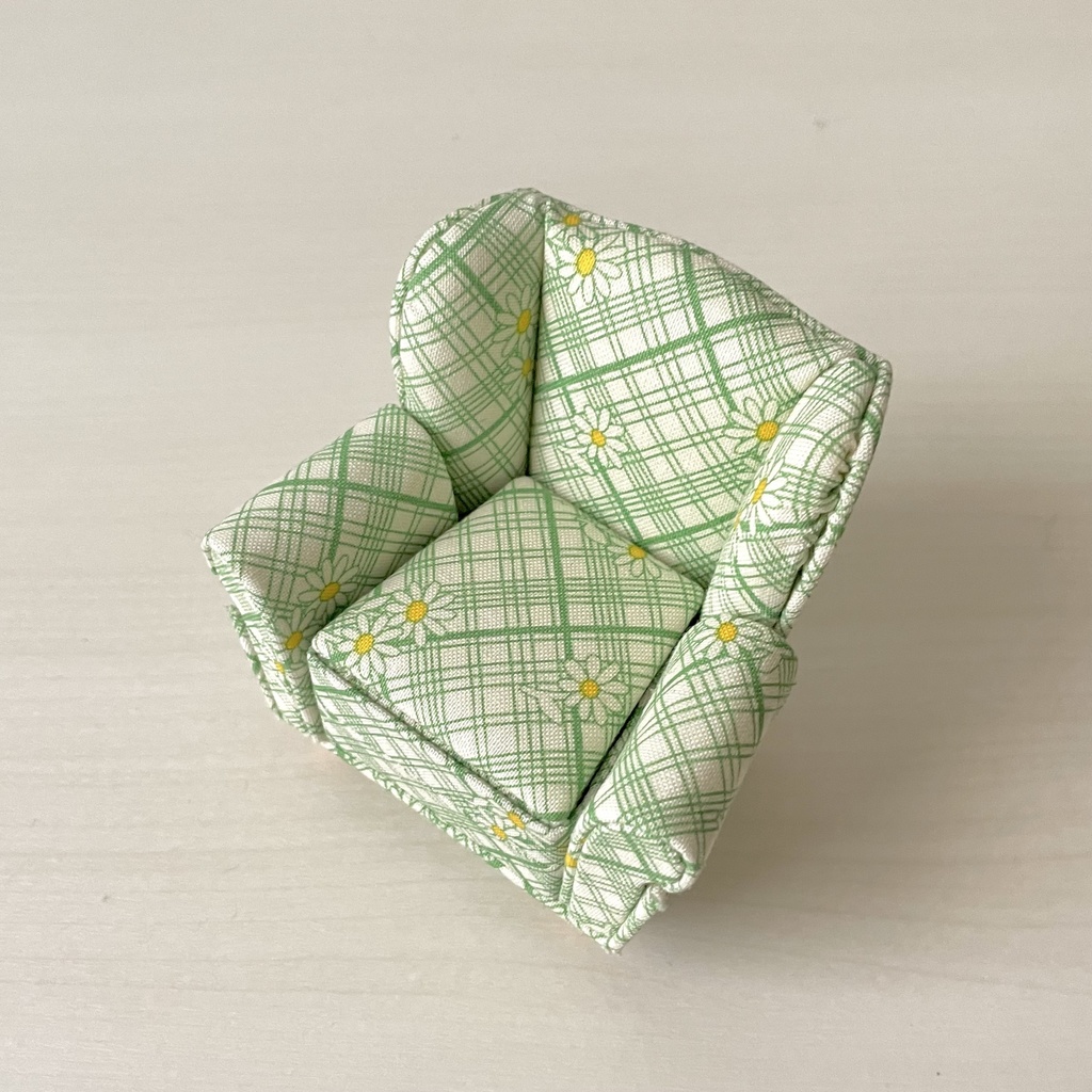 1/12ソファ 1人掛け グリーンフラワー