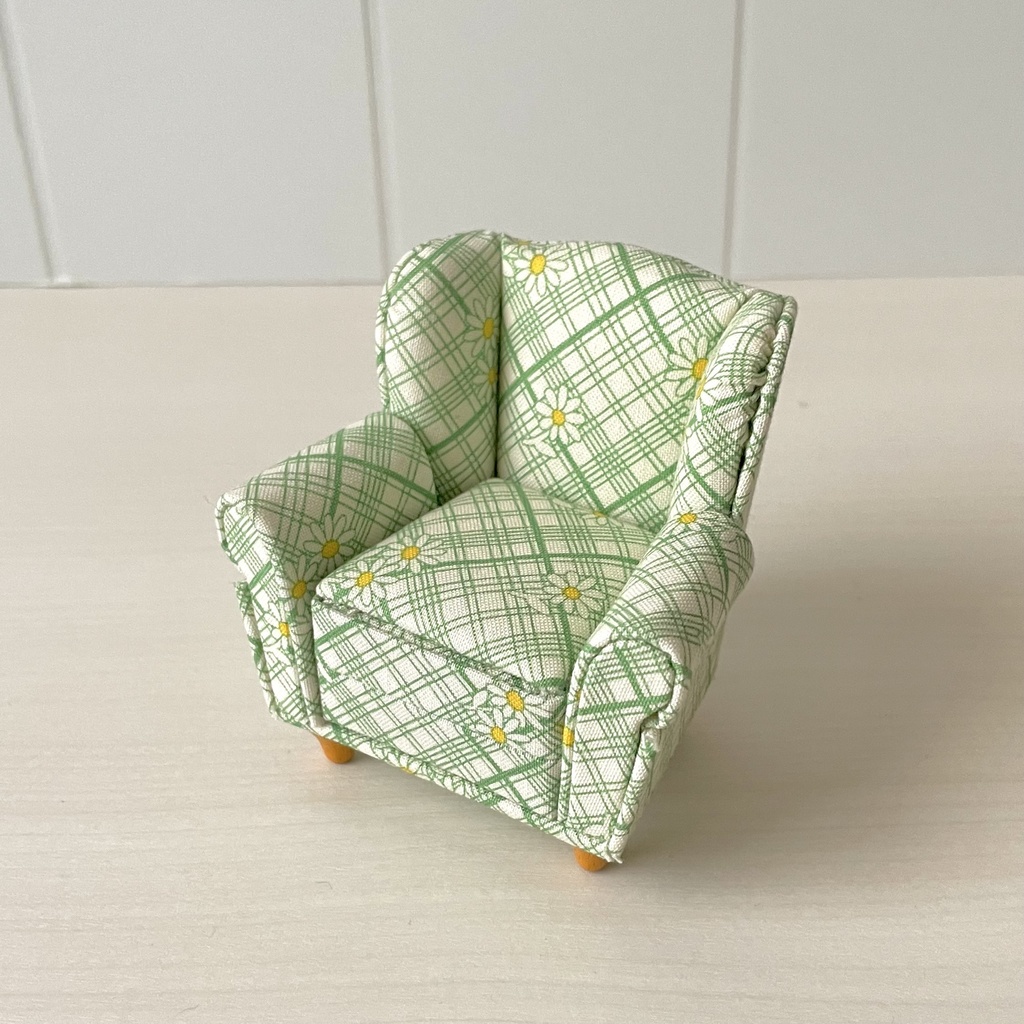 1/12ソファ 1人掛け グリーンフラワー
