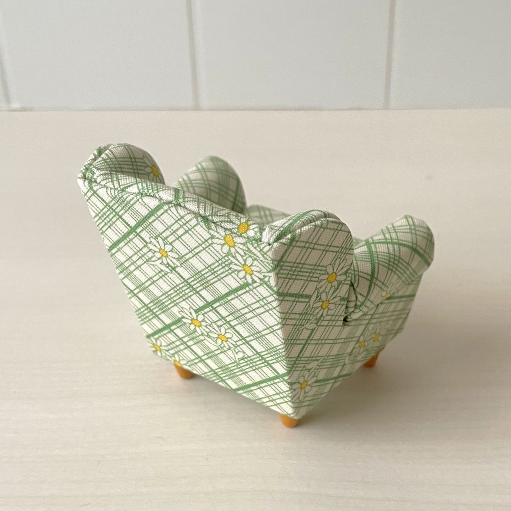 1/12ソファ 1人掛け グリーンフラワー