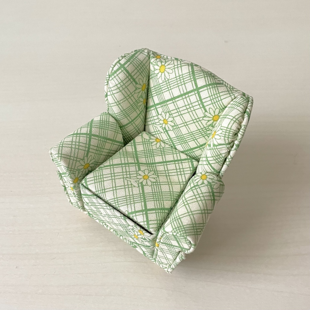 1/12ソファ 1人掛け グリーンフラワー