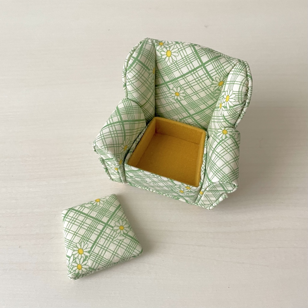 1/12ソファ 1人掛け グリーンフラワー