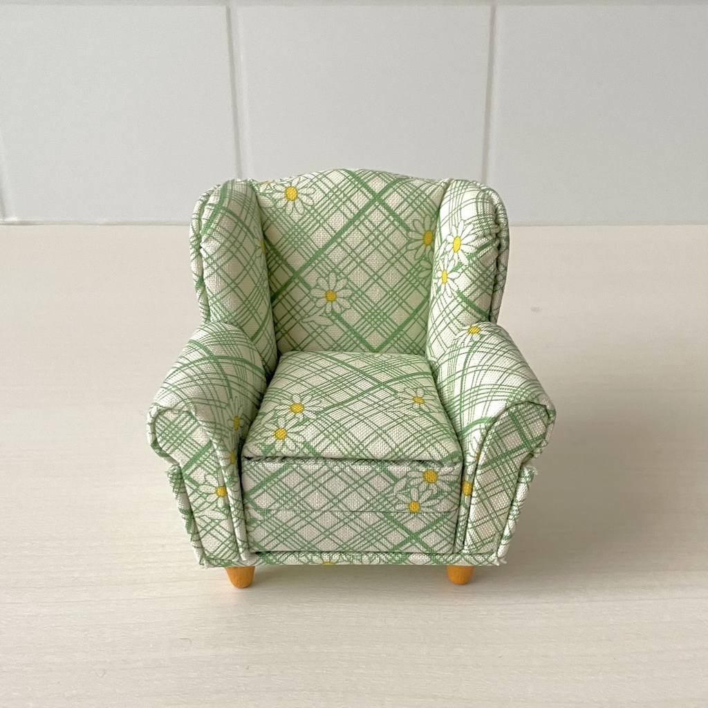 1/12ソファ 1人掛け グリーンフラワー