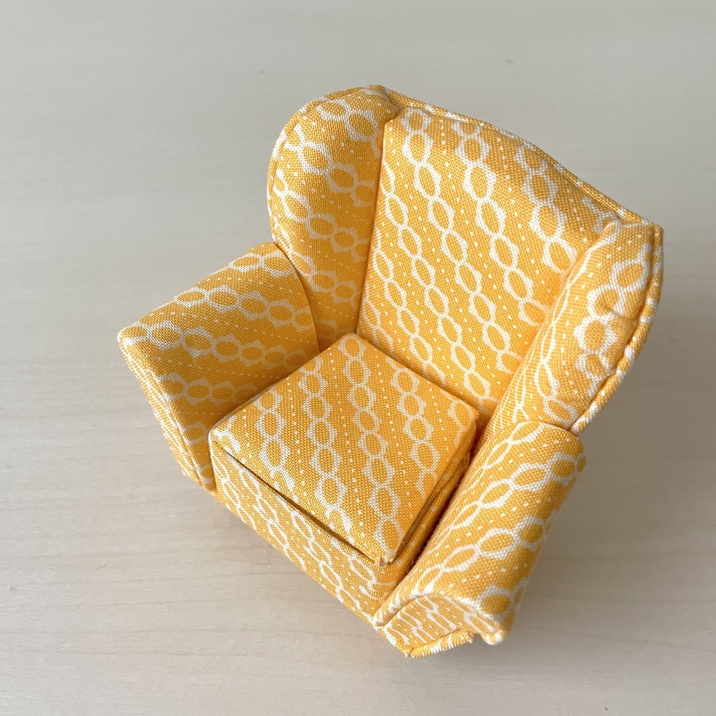 1/12ソファ 1人掛け イエロー