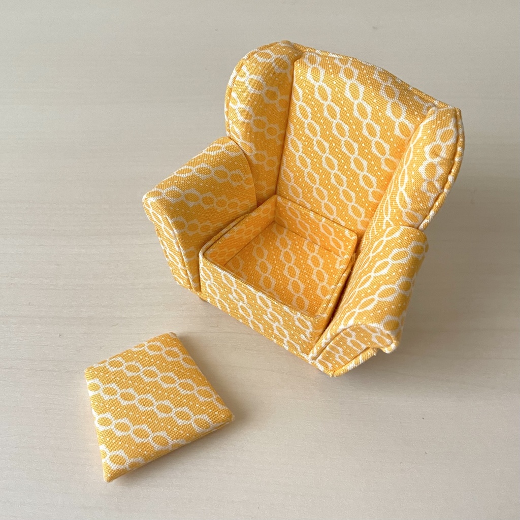 1/12ソファ 1人掛け イエロー