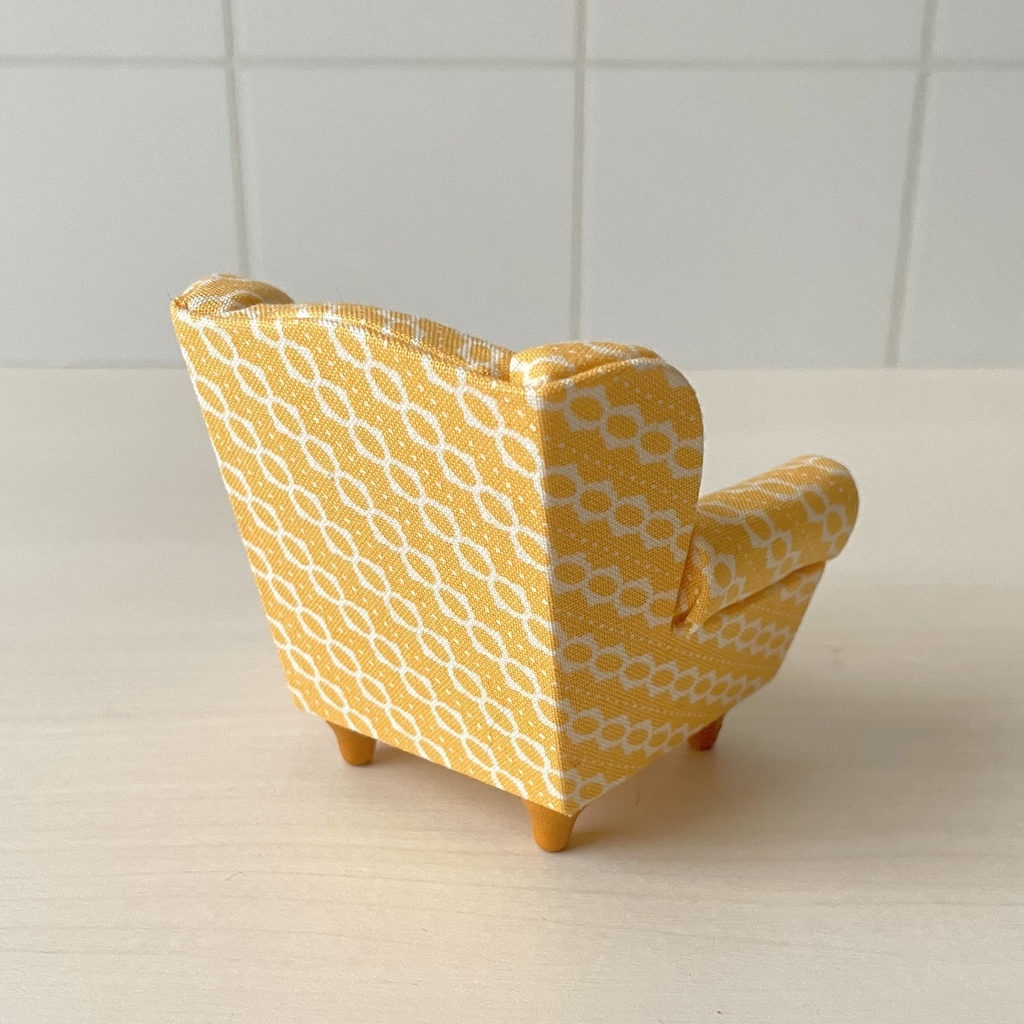 1/12ソファ 1人掛け イエロー