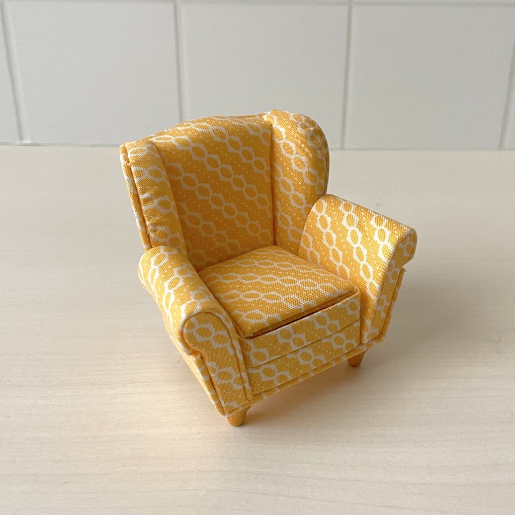 1/12ソファ 1人掛け イエロー