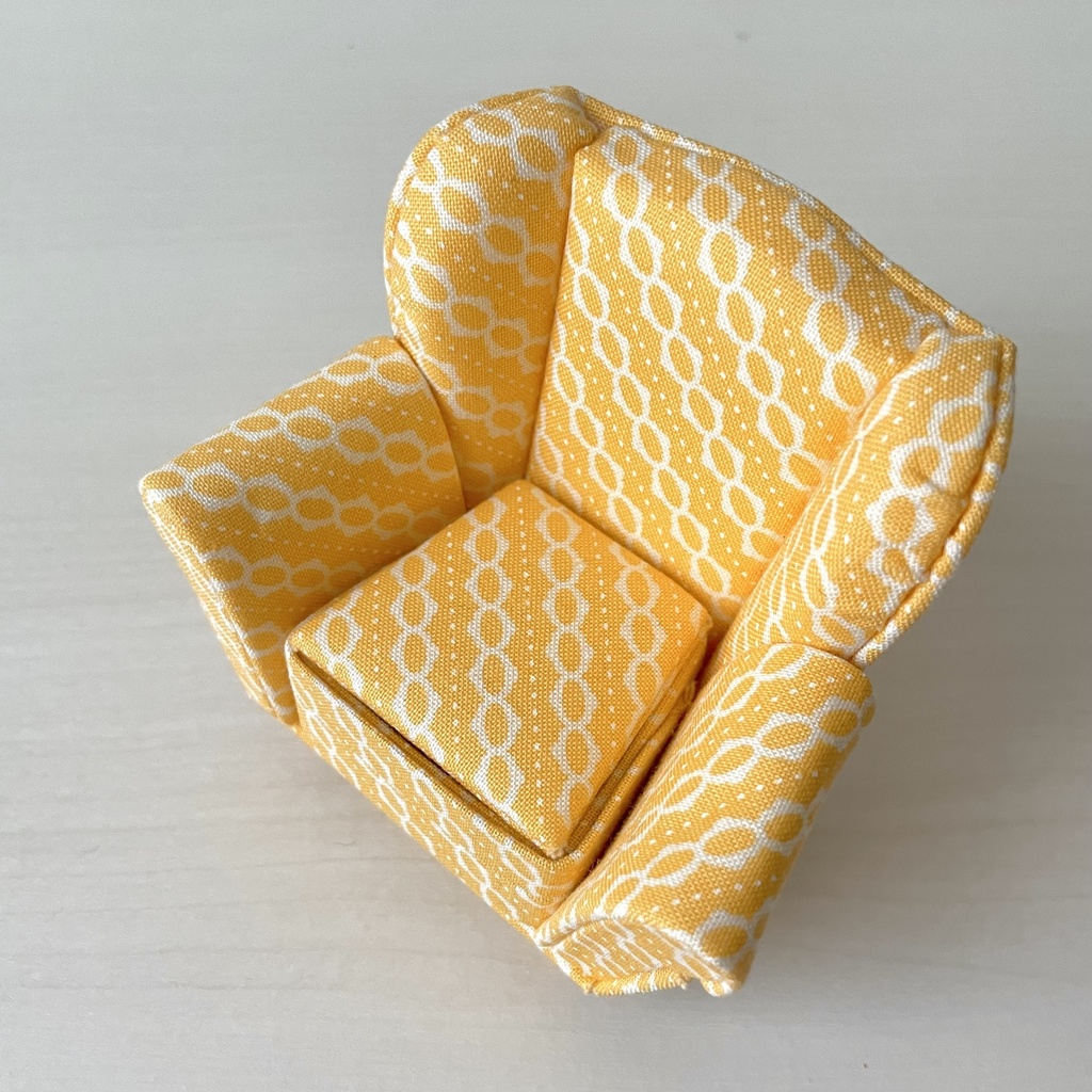 1/12ソファ 1人掛け イエロー