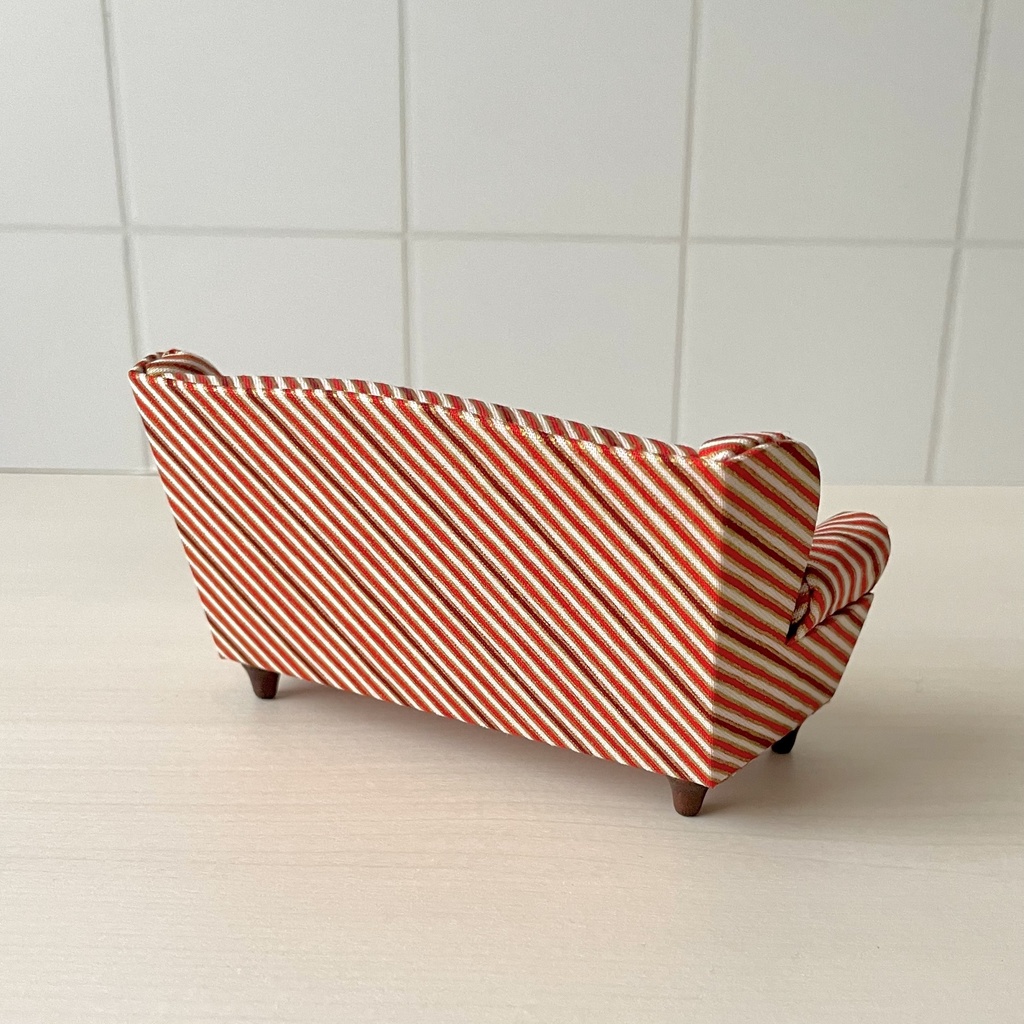 1/12 ソファ 2人掛け レッドストライプ