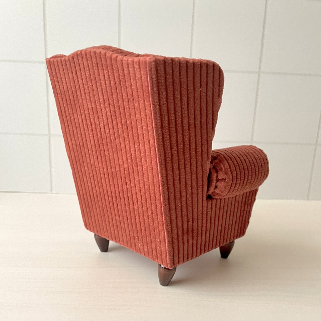 1/6ソファ クッション付き ブラウン