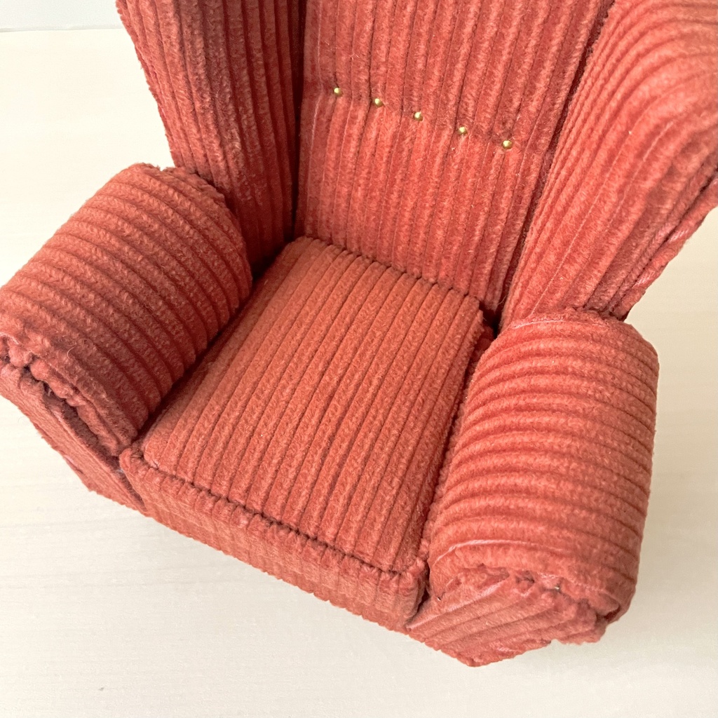 1/6ソファ クッション付き ブラウン