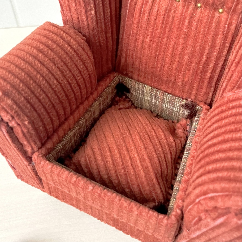 1/6ソファ クッション付き ブラウン