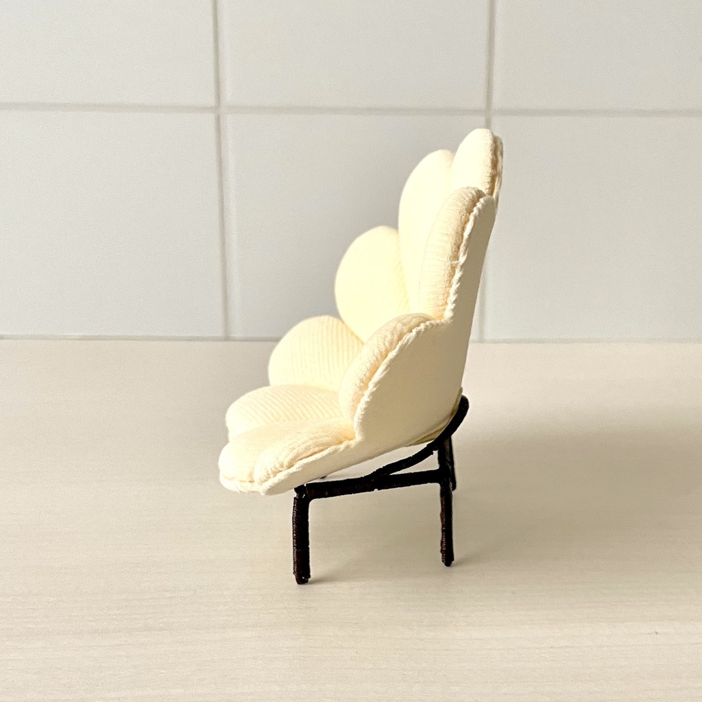 1/12 フラワーソファ ホワイト