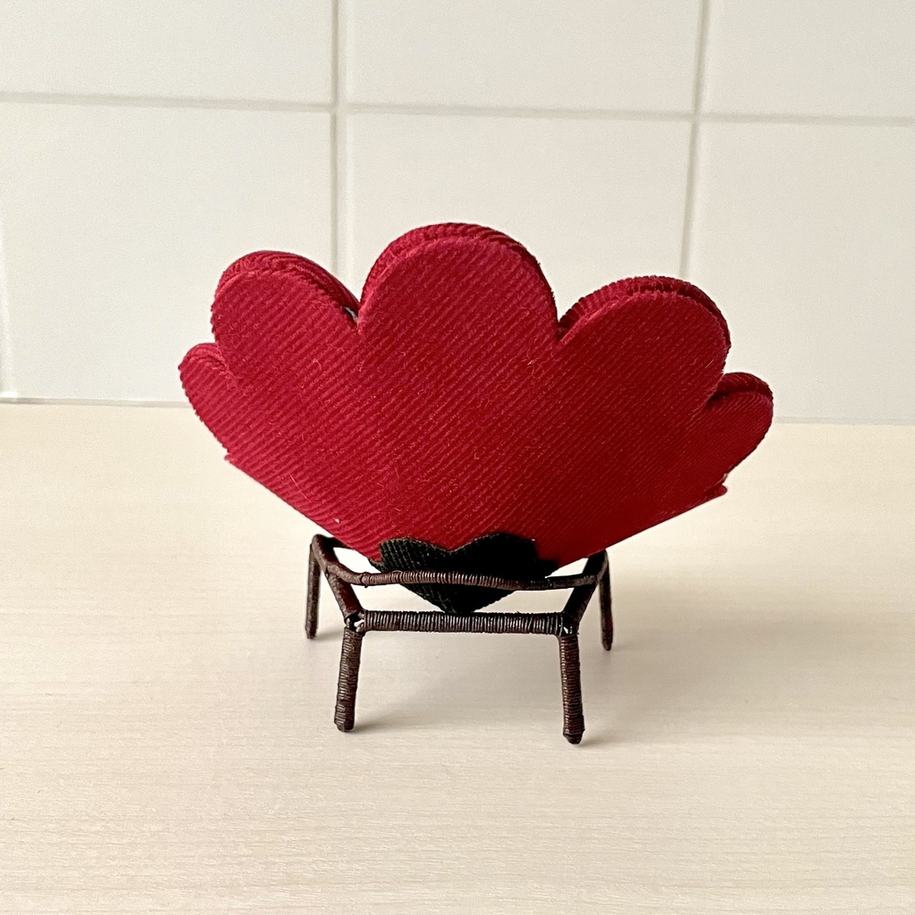 1/12 フラワーソファ レッド