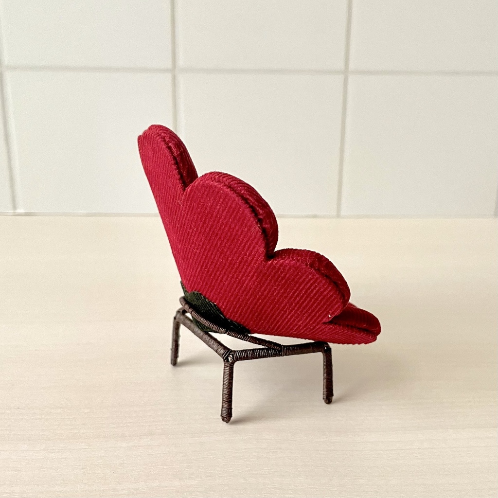 1/12 フラワーソファ レッド