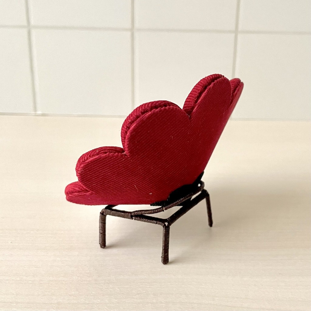 1/12 フラワーソファ レッド