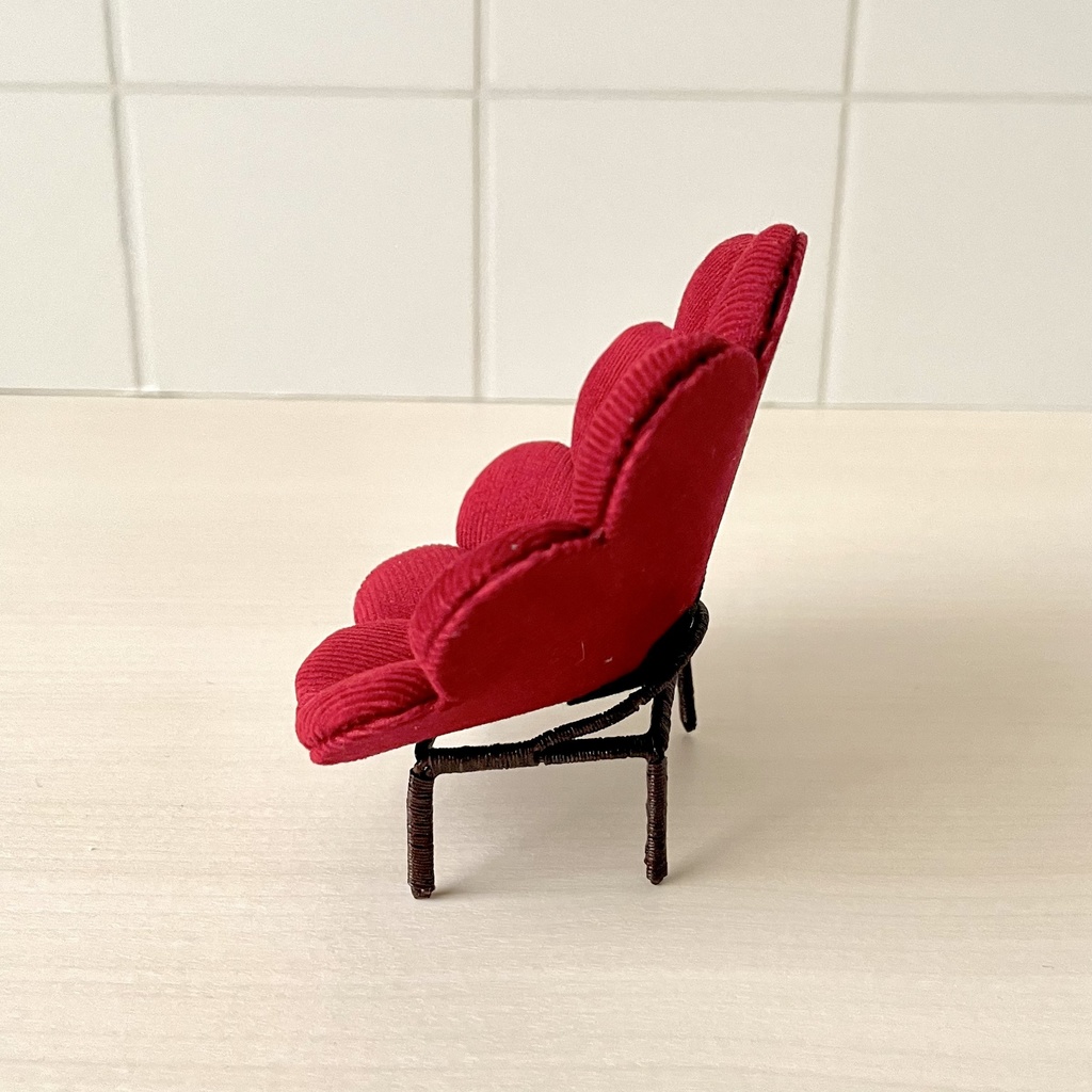 1/12 フラワーソファ レッド