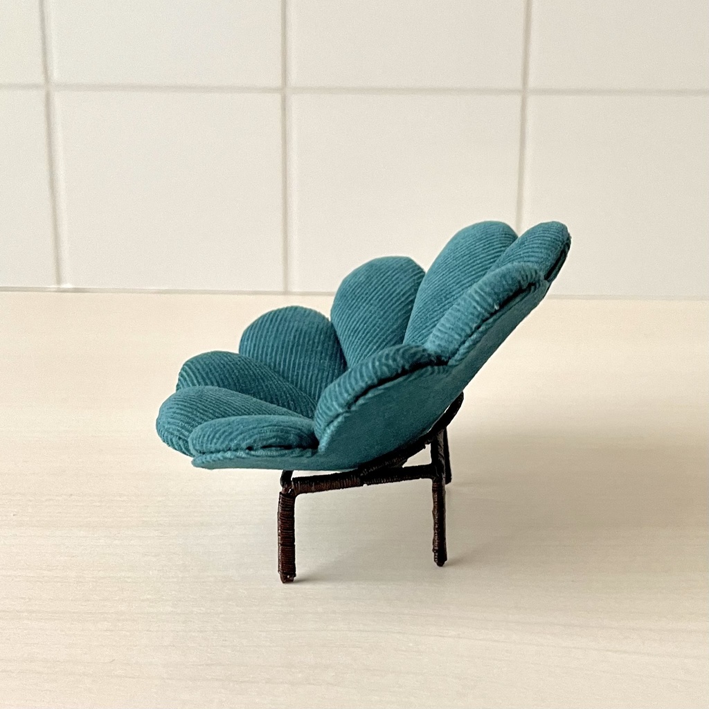 1/12 フラワーソファ ターコイズ