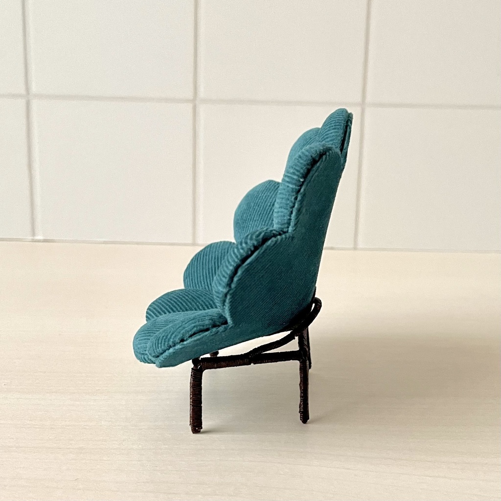 1/12 フラワーソファ ターコイズ