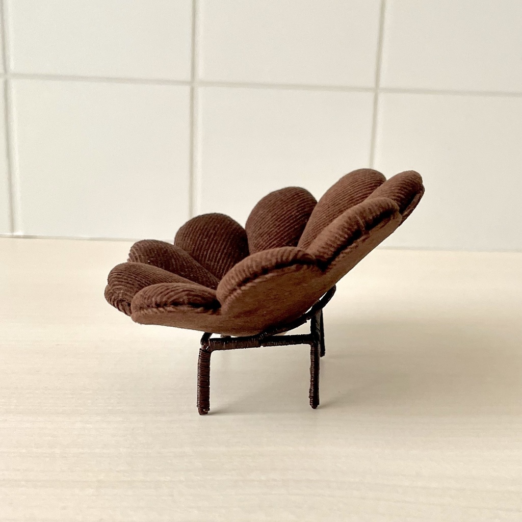 1/12 フラワーソファ ブラウン