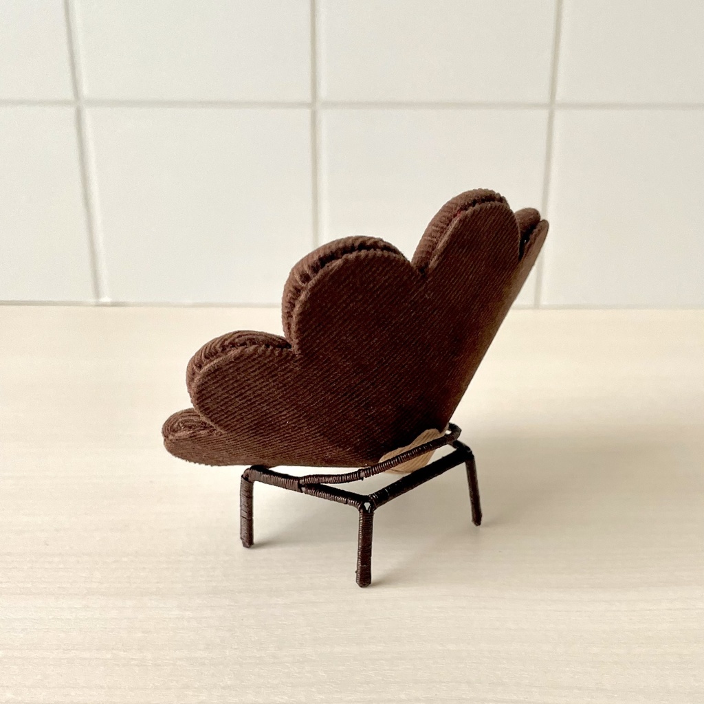 1/12 フラワーソファ ブラウン