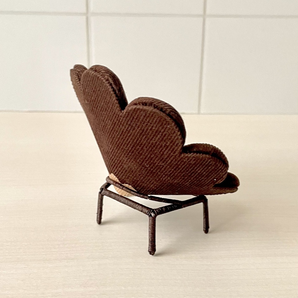 1/12 フラワーソファ ブラウン