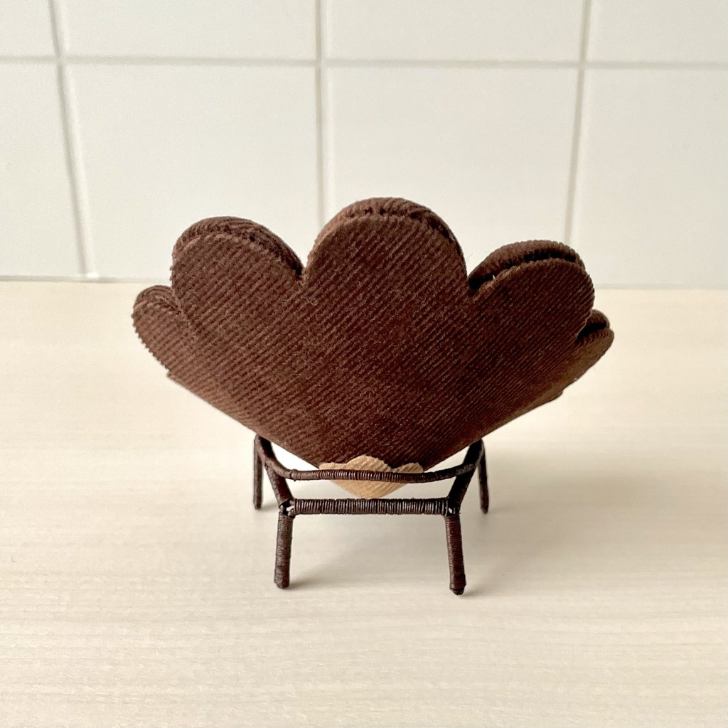 1/12 フラワーソファ ブラウン