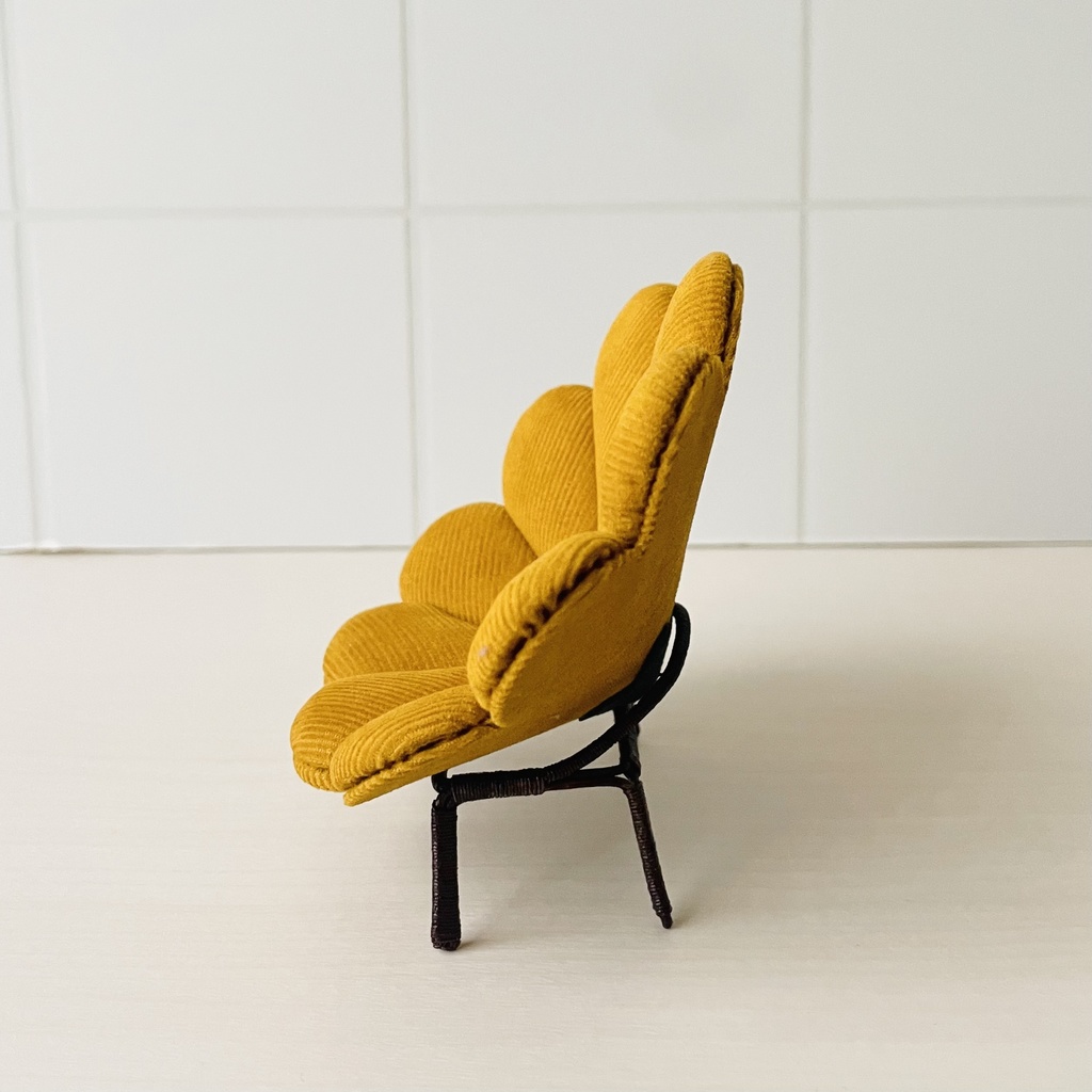 1/12フラワーソファ イエロー