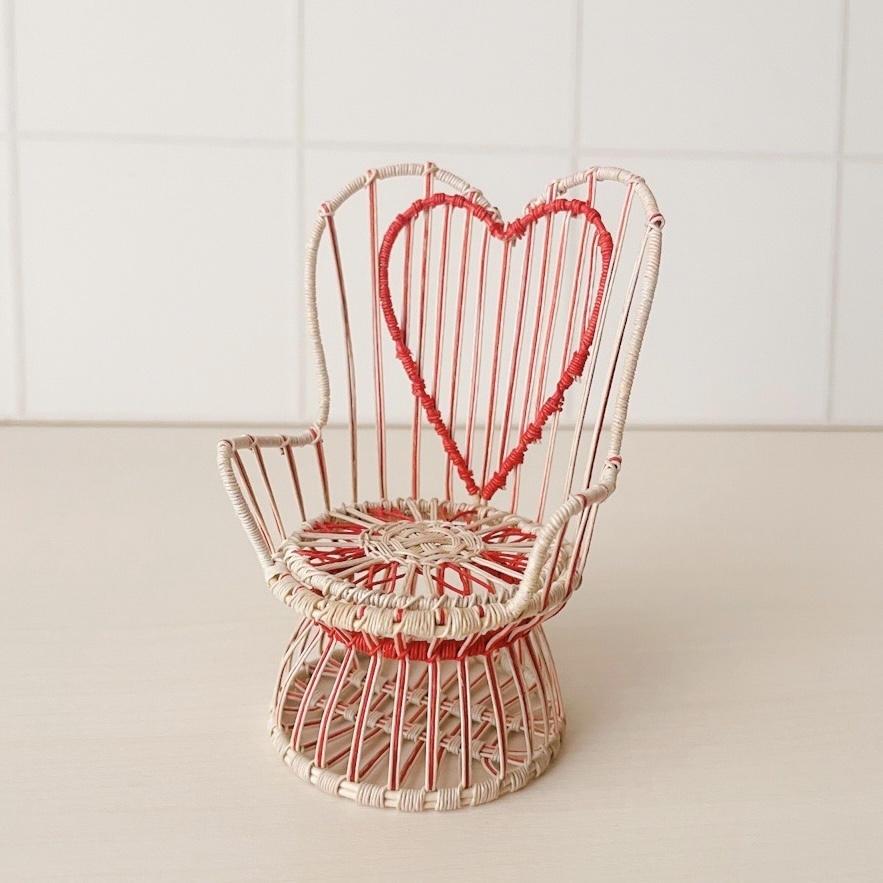 1/12 ラタンチェア　ハート