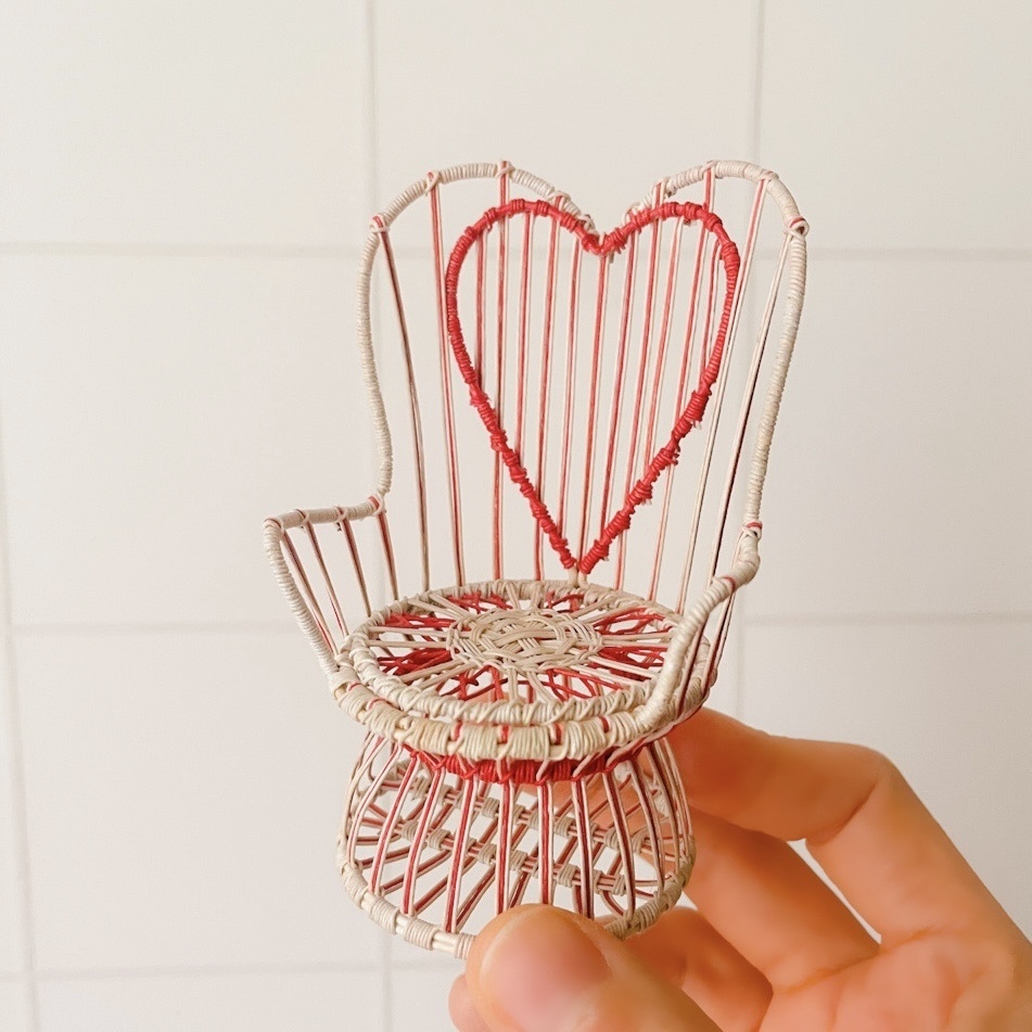 1/12 ラタンチェア ハート