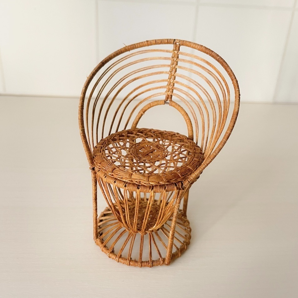 1/12 ラタンチェア　ラウンド