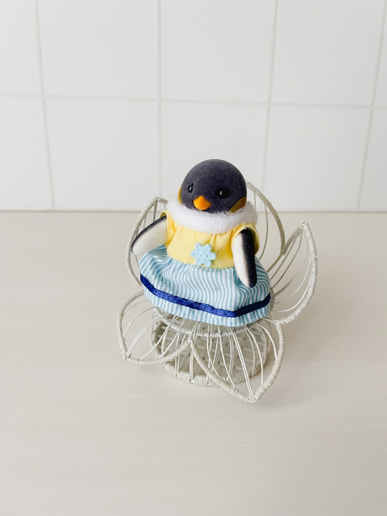 1/12 ラタンチェア フラワー ホワイト