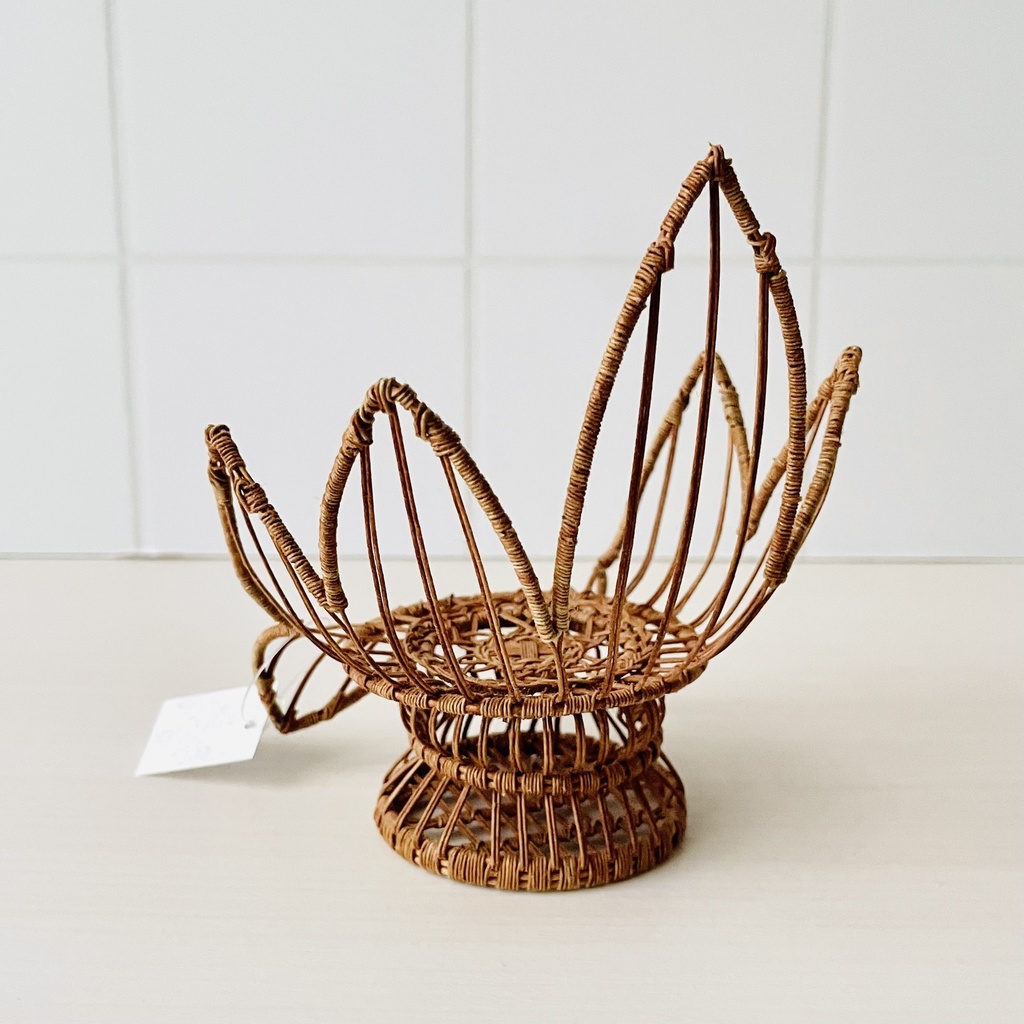 1/12 ラタンチェア フラワー ブラウン