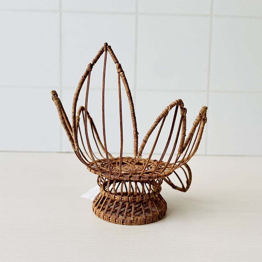 1/12 ラタンチェア フラワー ブラウン