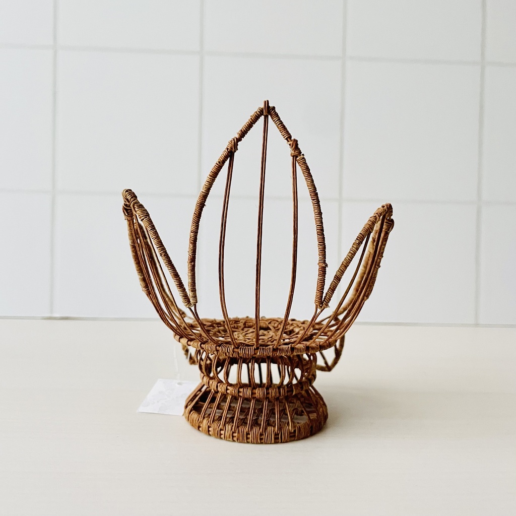 1/12 ラタンチェア フラワー ブラウン