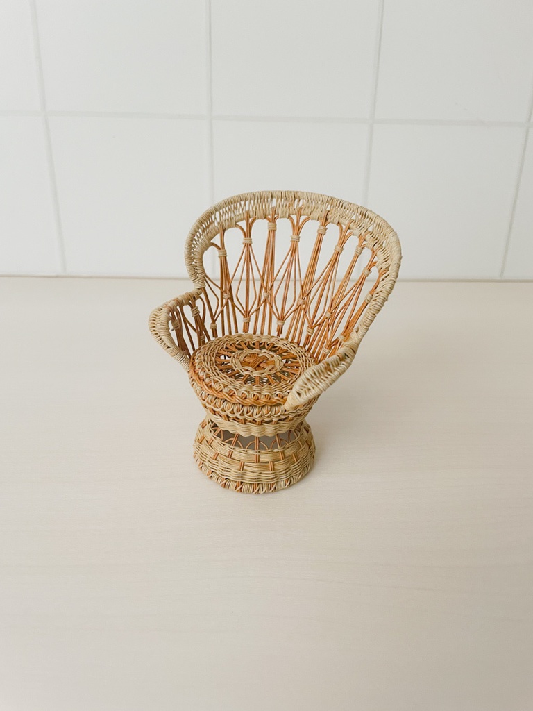 1/12 ラタンチェア　ピーコック