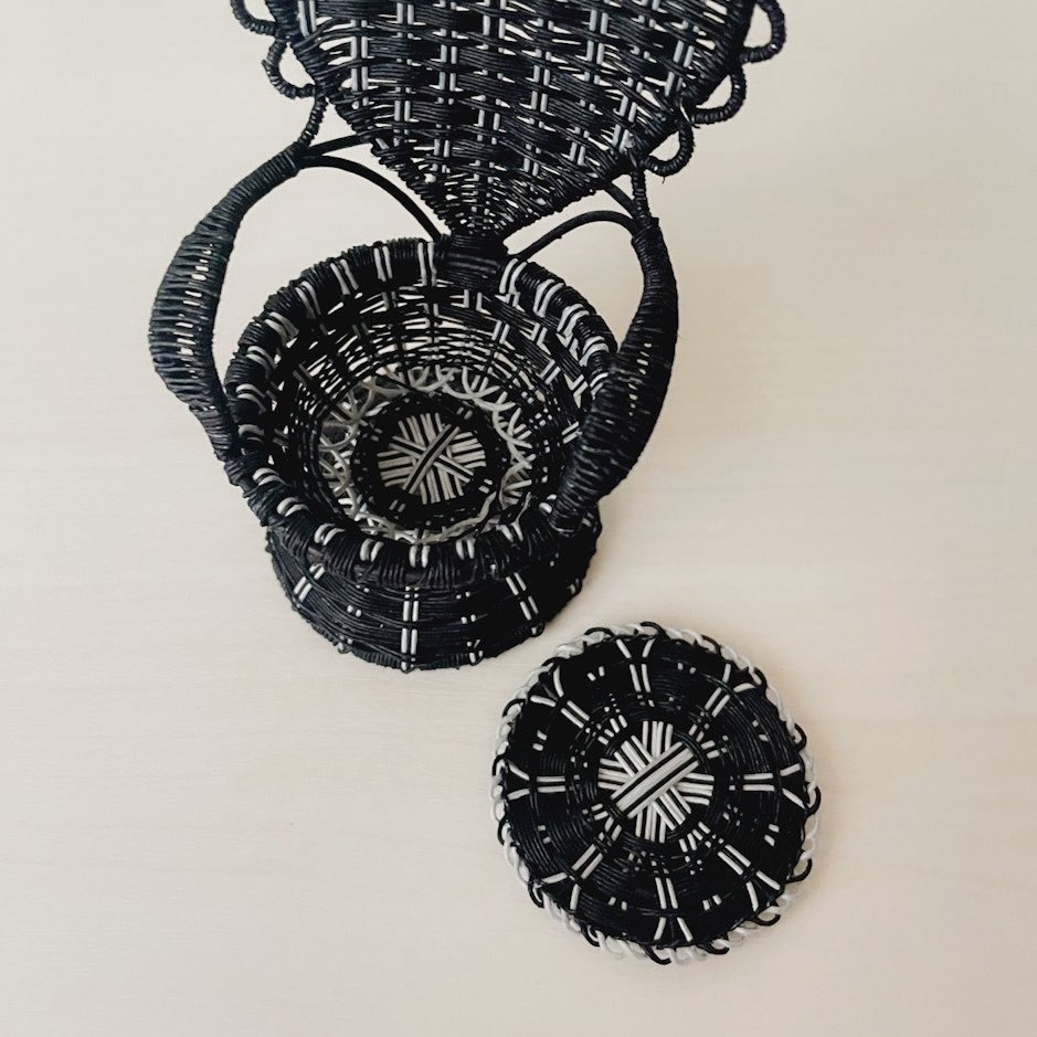 1/12 ラタンチェア ハート ブラック