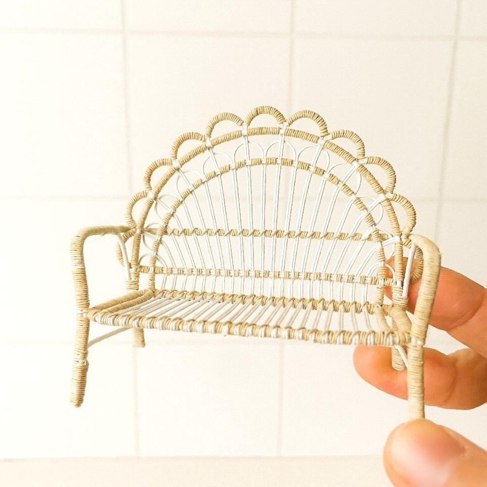 1/12 ラタンチェア　スカラップ