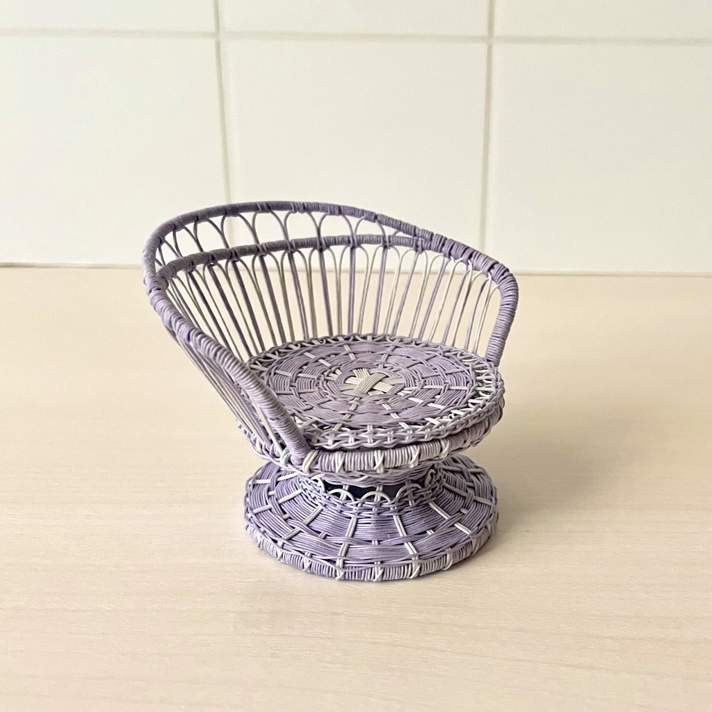 ラタンチェア ラベンダー