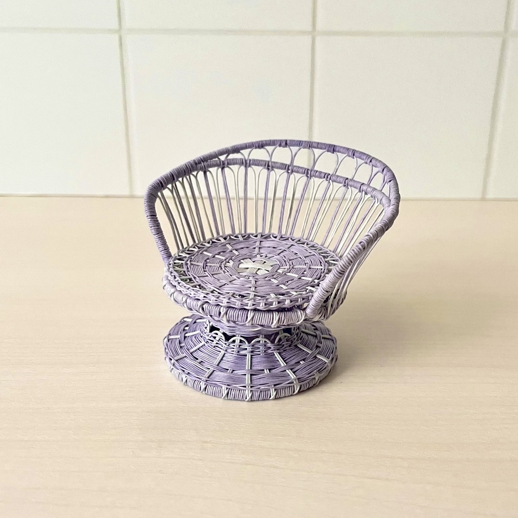 ラタンチェア ラベンダー