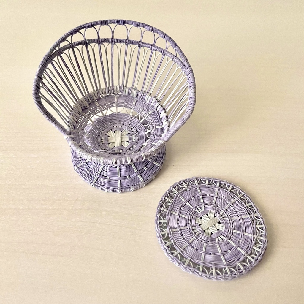 ラタンチェア ラベンダー