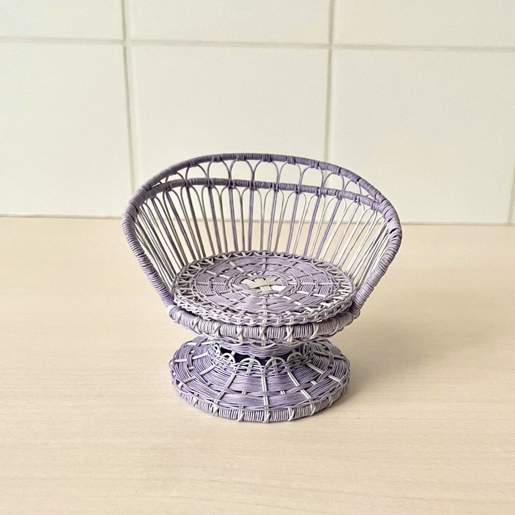 ラタンチェア　ラベンダー