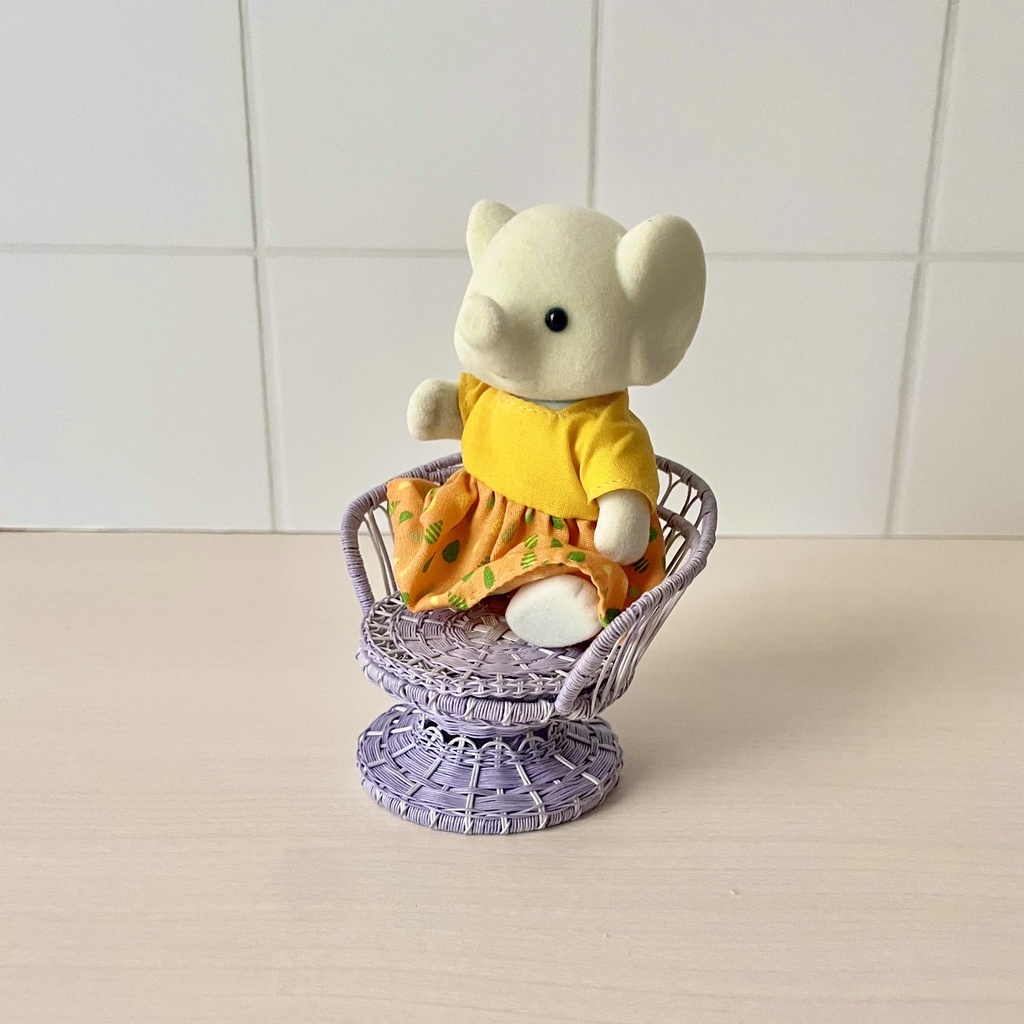 ラタンチェア ラベンダー