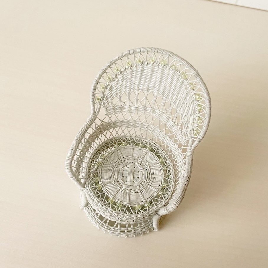 ピーコックチェア ホワイト×クリア