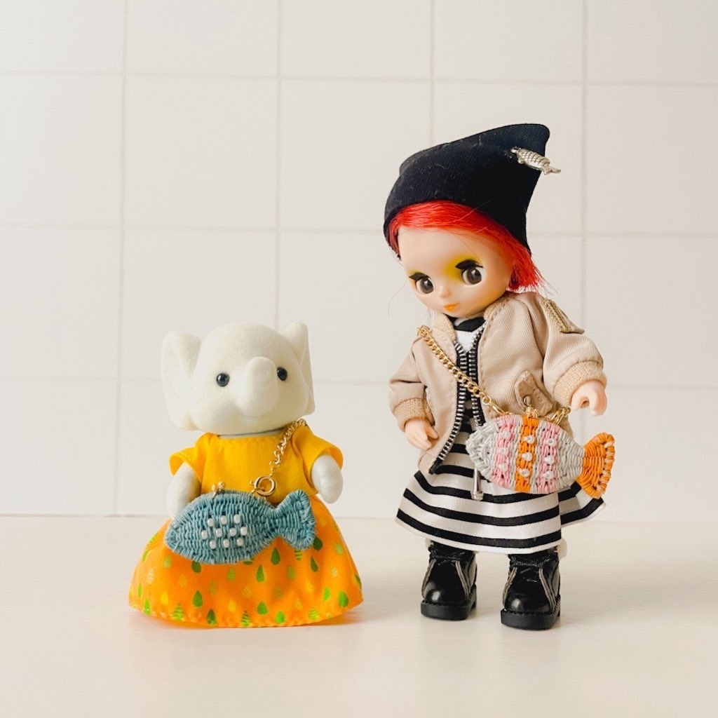 おさかなバッグ ピンク×オレンジ