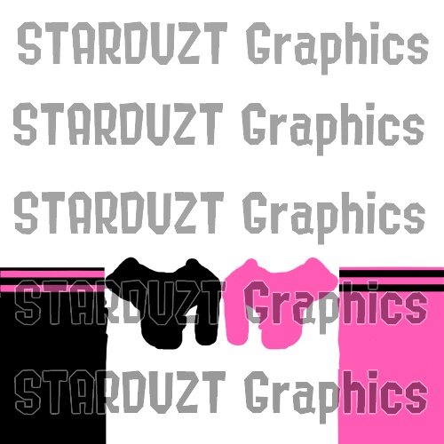 VRoid Pink & Black Striped Thigh-High Socks