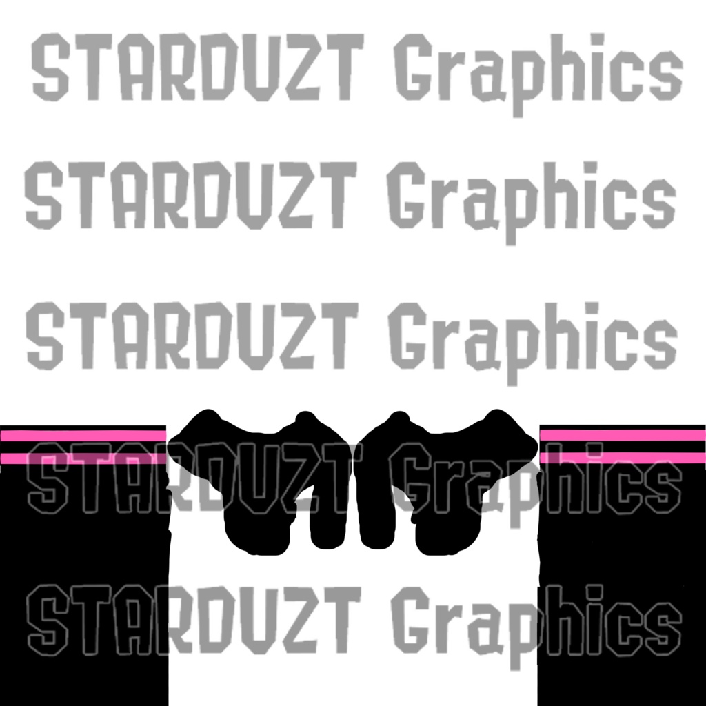 VRoid Pink & Black Striped Thigh-High Socks