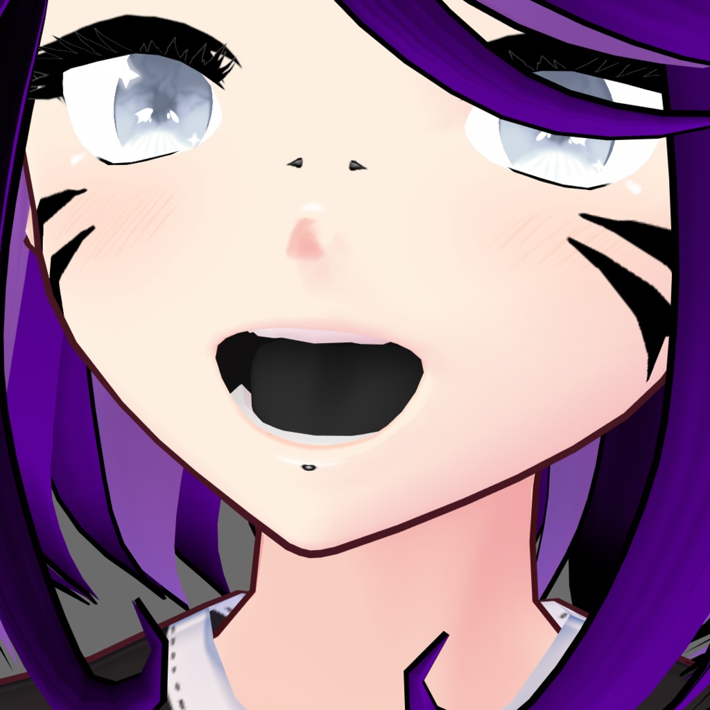 VRoid Black Mouth/Tongue